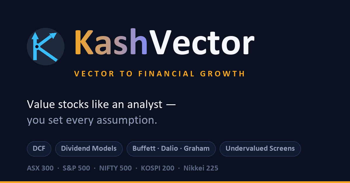 Rule Engine Svg Most Undervalued ASX Stocks 2026 — Weekly DCF Screen | KashVector